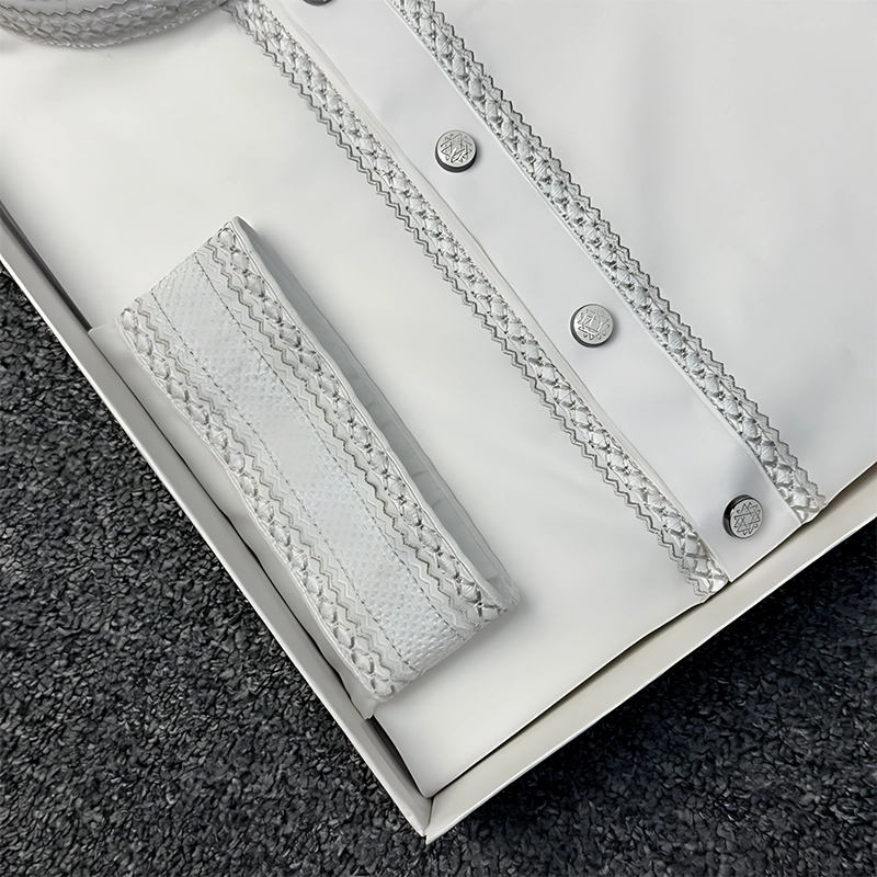 Premium Chaina Bamboo Cotton Panjabi ( White)