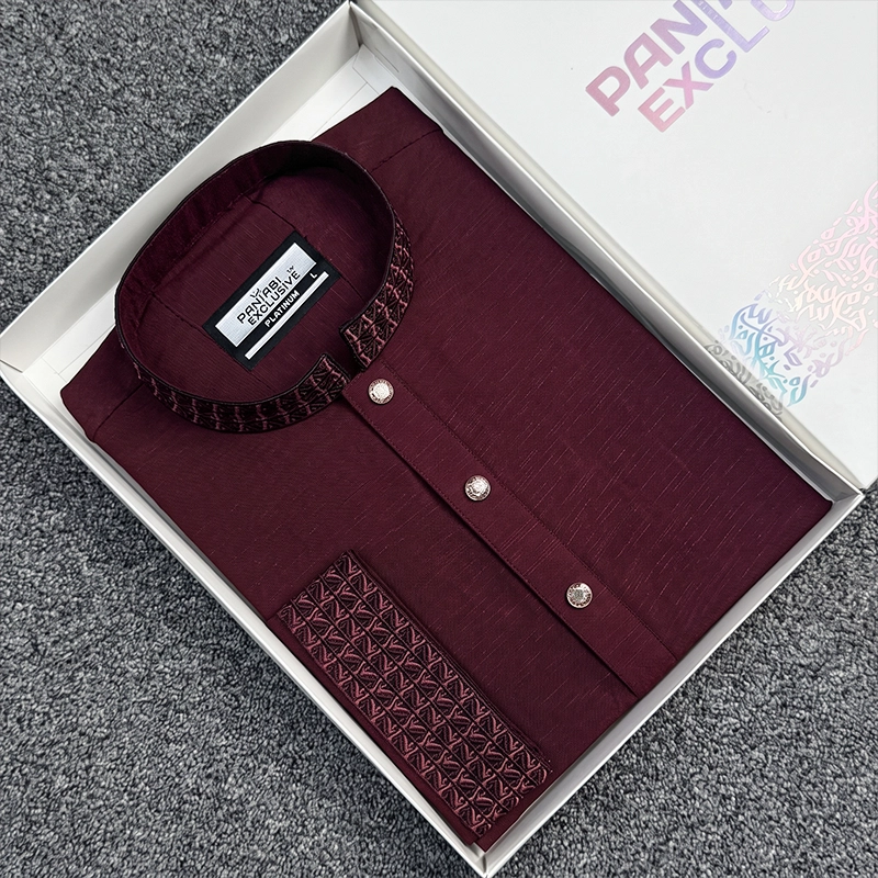 Chaina Slab Cotton ( Maroon )