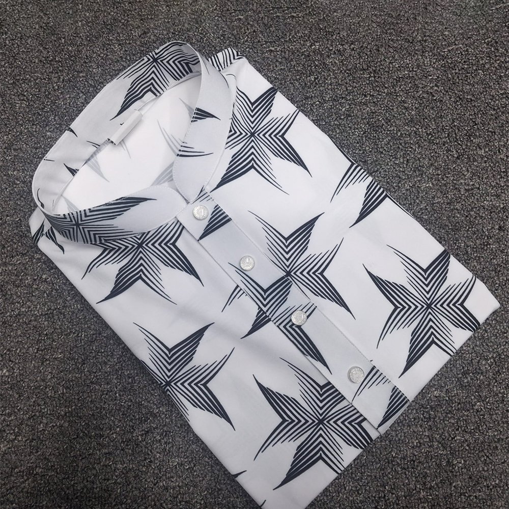 Chaina Stitch Panjabi (Black and White)