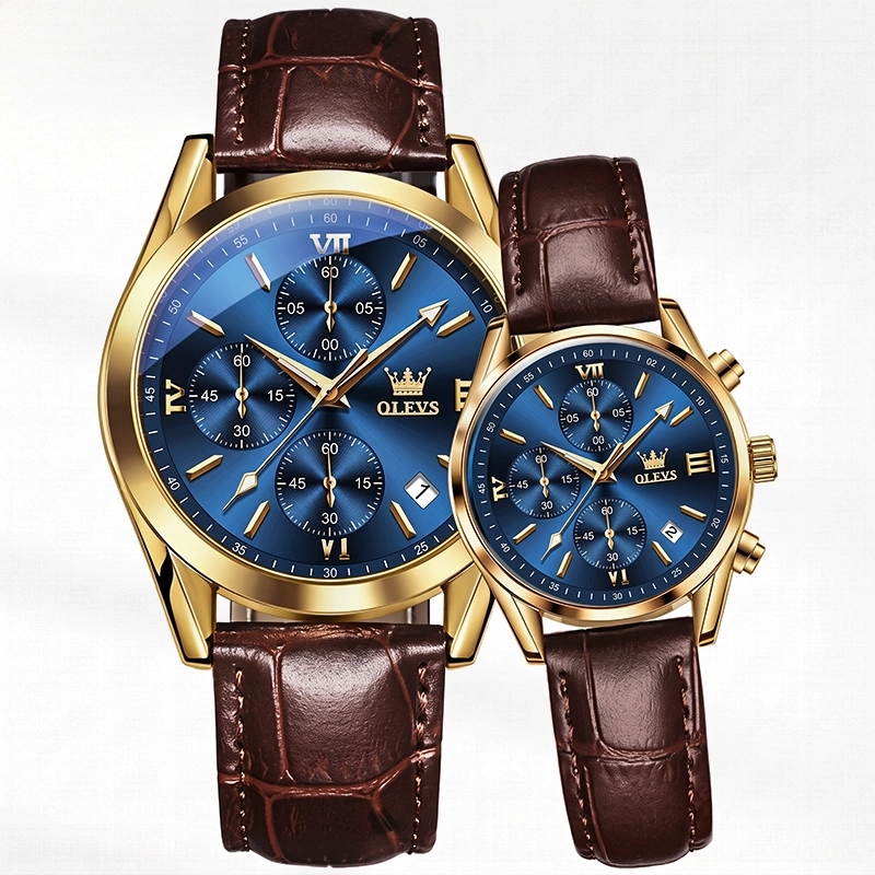 Olevs 2872 Couple leather analog