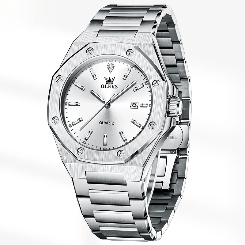 OLEVS 3613 Butterfly Lock Watch - White