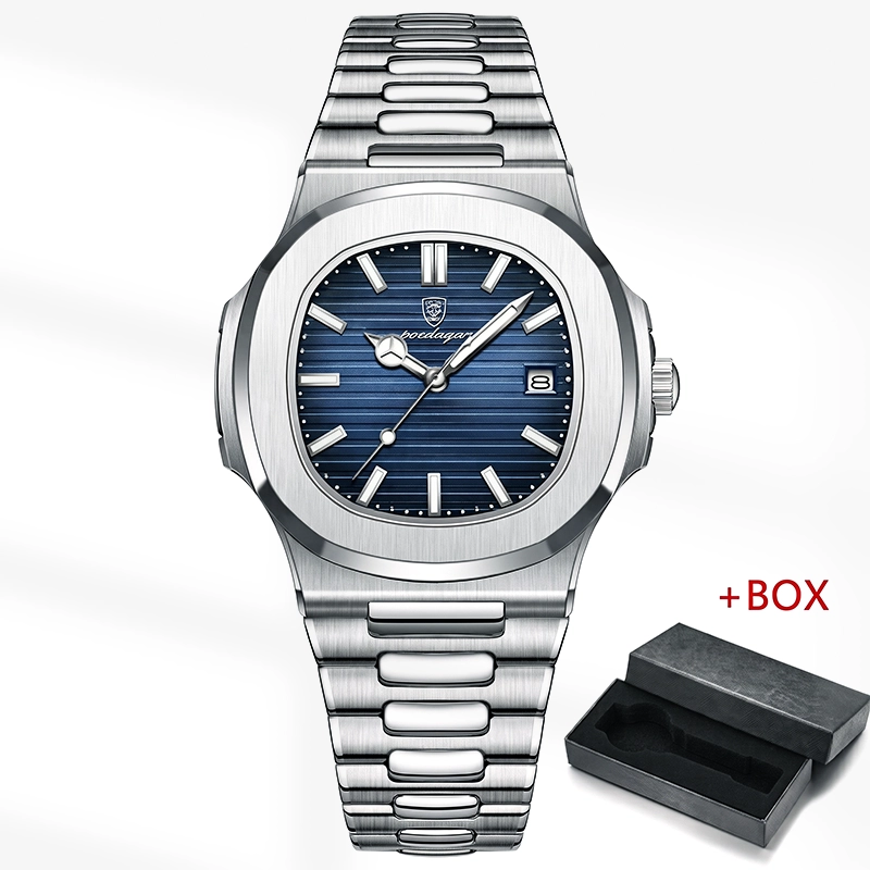 Poedagar 613 Butterfly Lock Men Watch - Blue