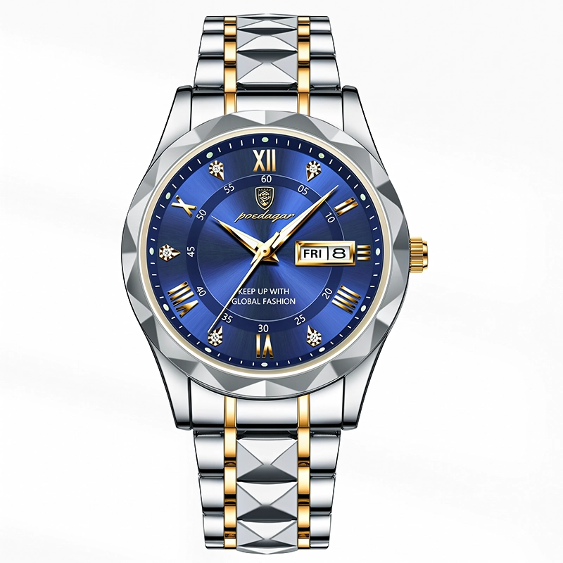 Poedagar 615 Stainless Steel Watch for men - Blue