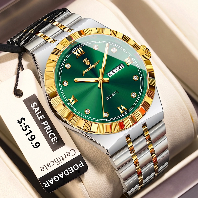 Poedagar 872 - Silver & Green